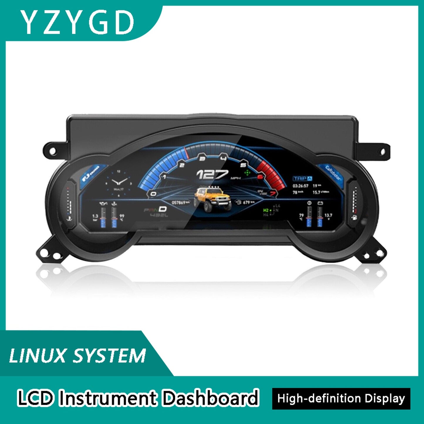 ya 2 6.29 for Toyota FJ Cruiser 07-21 Digital LCD Instrument Cluster Speedometer Dashboard