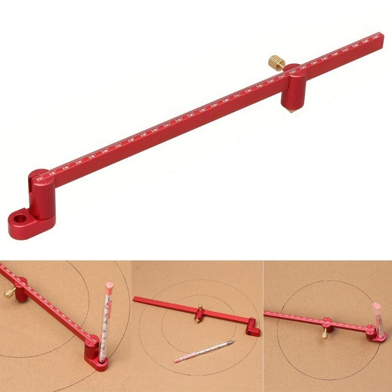 ya 14 Woodworking Scriber Aluminum Drawing Ruler Adjustable Circles Drawing