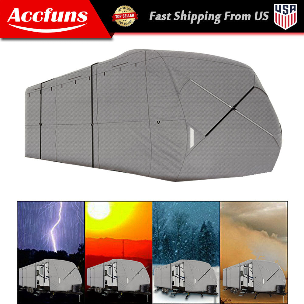 ya 10 5.28.2 4-layer RV trailer cover waterproof camper travel trailer cover 27 feet -30 feet 