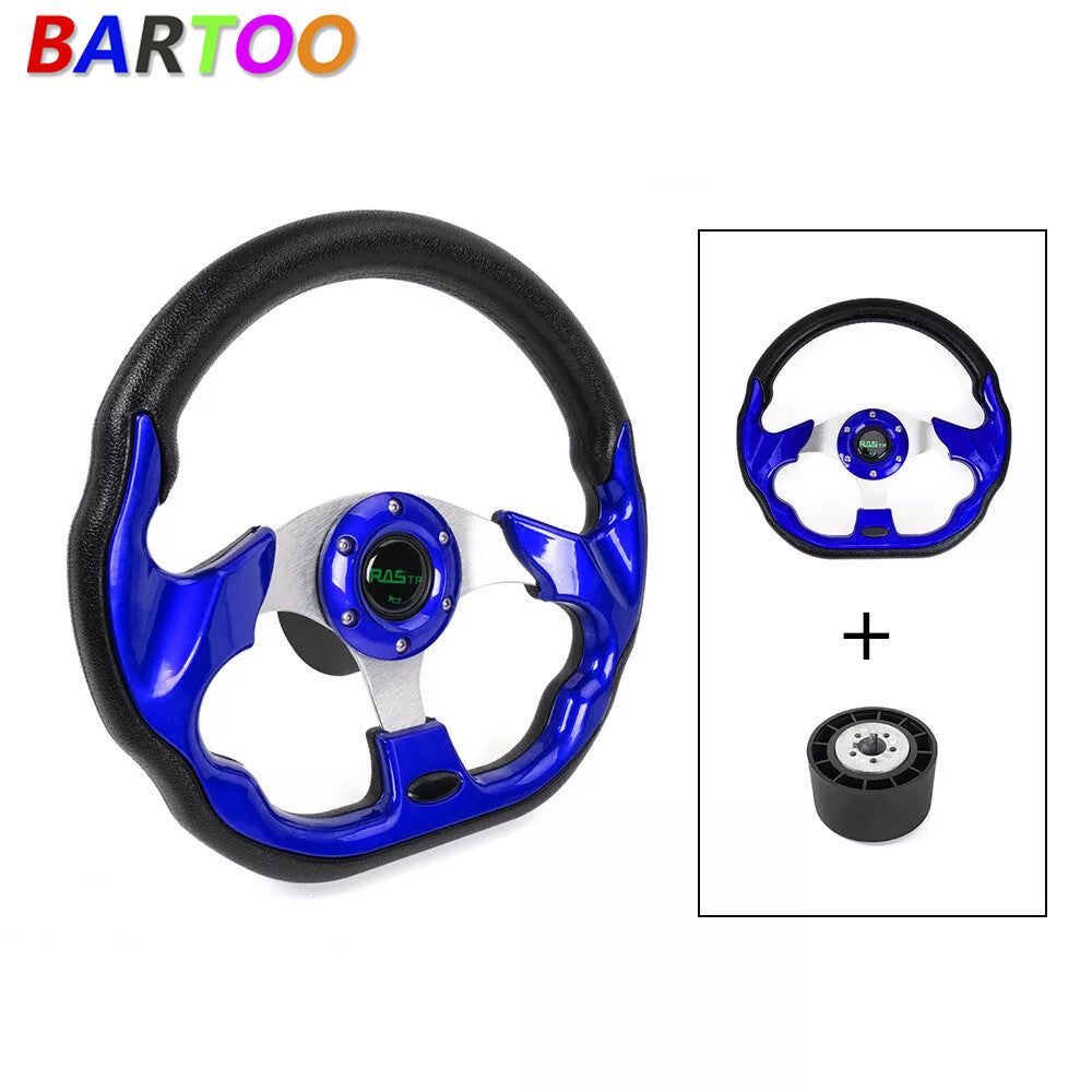 ya 1 7.4 12.5 Marine Boat Steering Wheel with 3/4 Axle Hub Adapter Keyway 3 Spokes