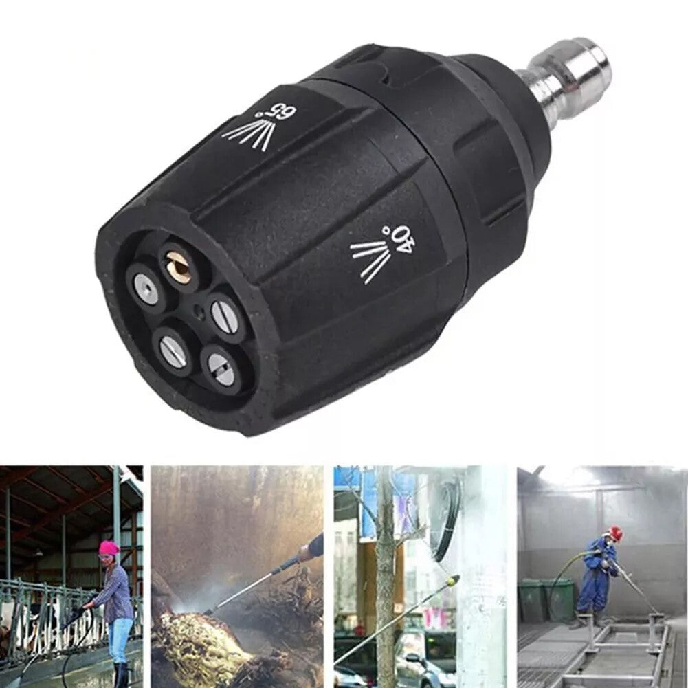 ya 26 5-in-1 Adjustable Pressure Washer Nozzle 1/4 Quick Connector For Karcher K2-K7