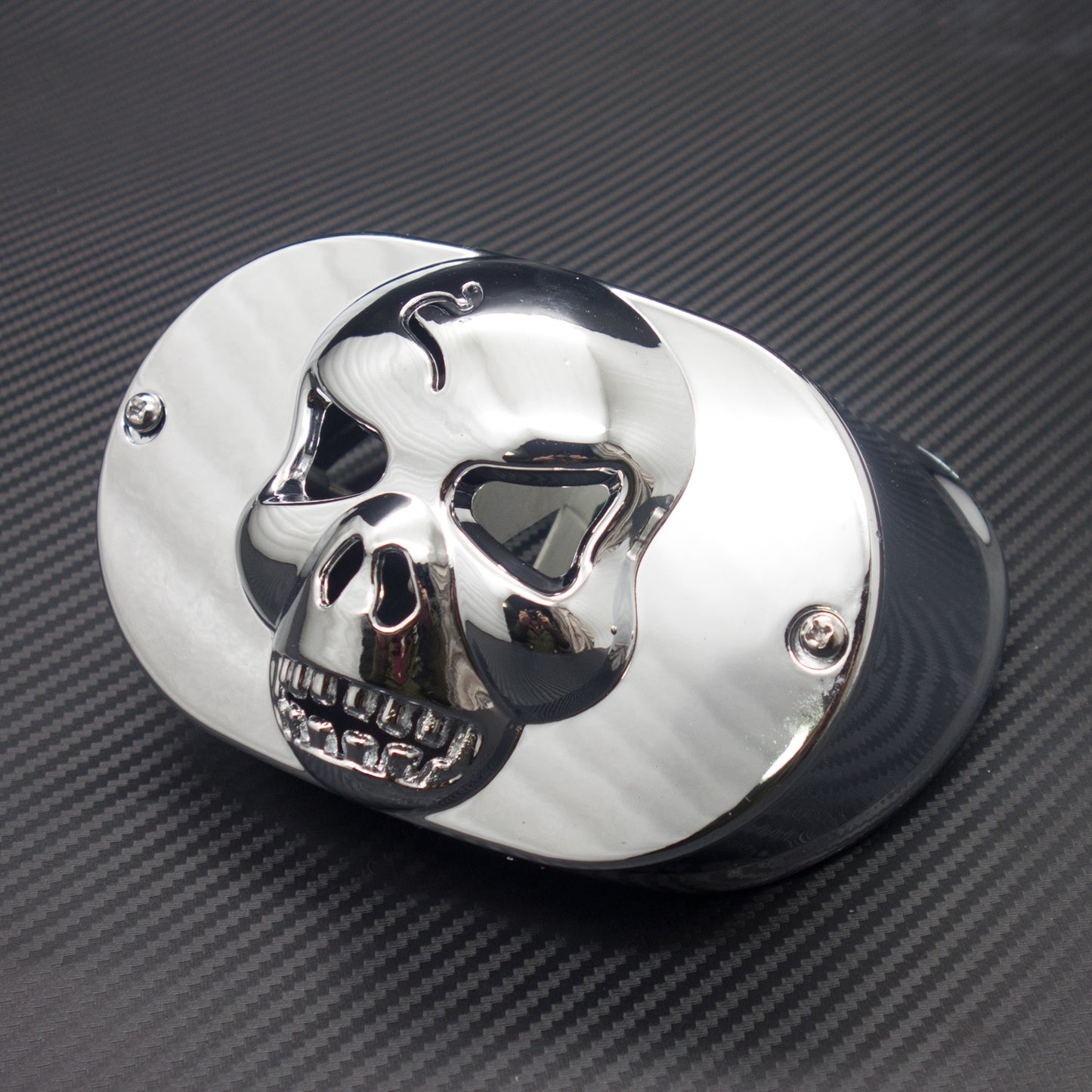 ya 3 6.25 Motorcycle Chrome Skull Tail Light Collar Cover for Harley Touring FLHRC FLHTC