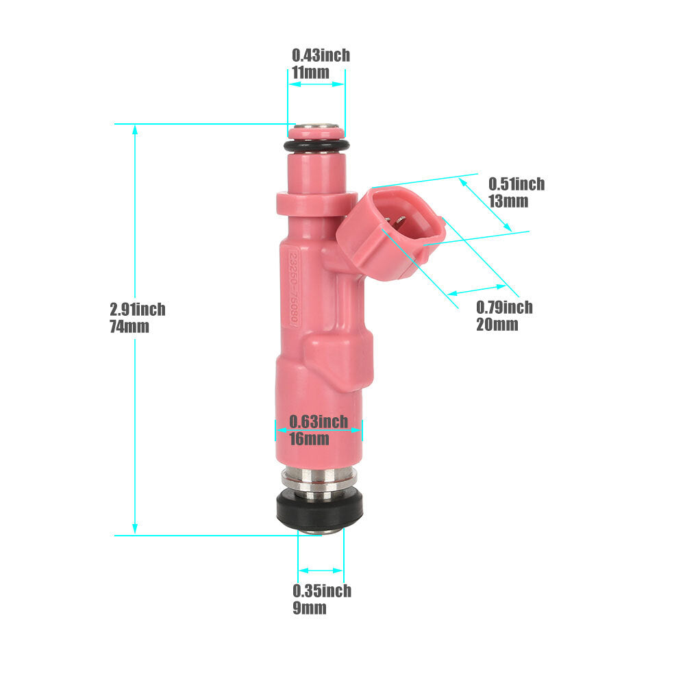 ya 5 8.7 4-piece fuel injector 23250-75080 fits for Toyota Tacoma 98-04 for 4Runner 98-00 2.7L-L4