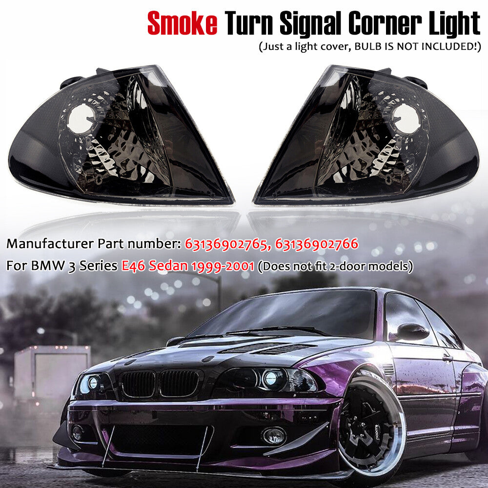 ya 3 6.25.3 Turn Signal Corner Light Lamp Left + Right for BMW 3 Series E46 Sedan 1999-2001