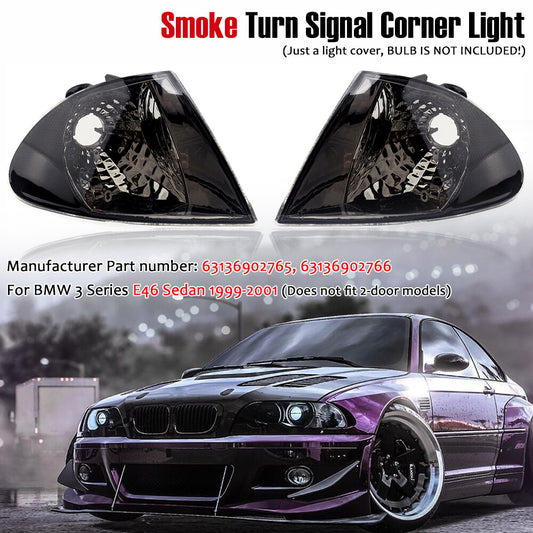ya 3 6.25.3 Turn Signal Corner Light Lamp Left + Right for BMW 3 Series E46 Sedan 1999-2001