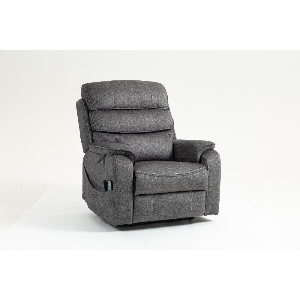 ya 28 Grey Electric Lift Lounge Chair ÿ 180¡« Lying Flat, Power-Operated for Elderly