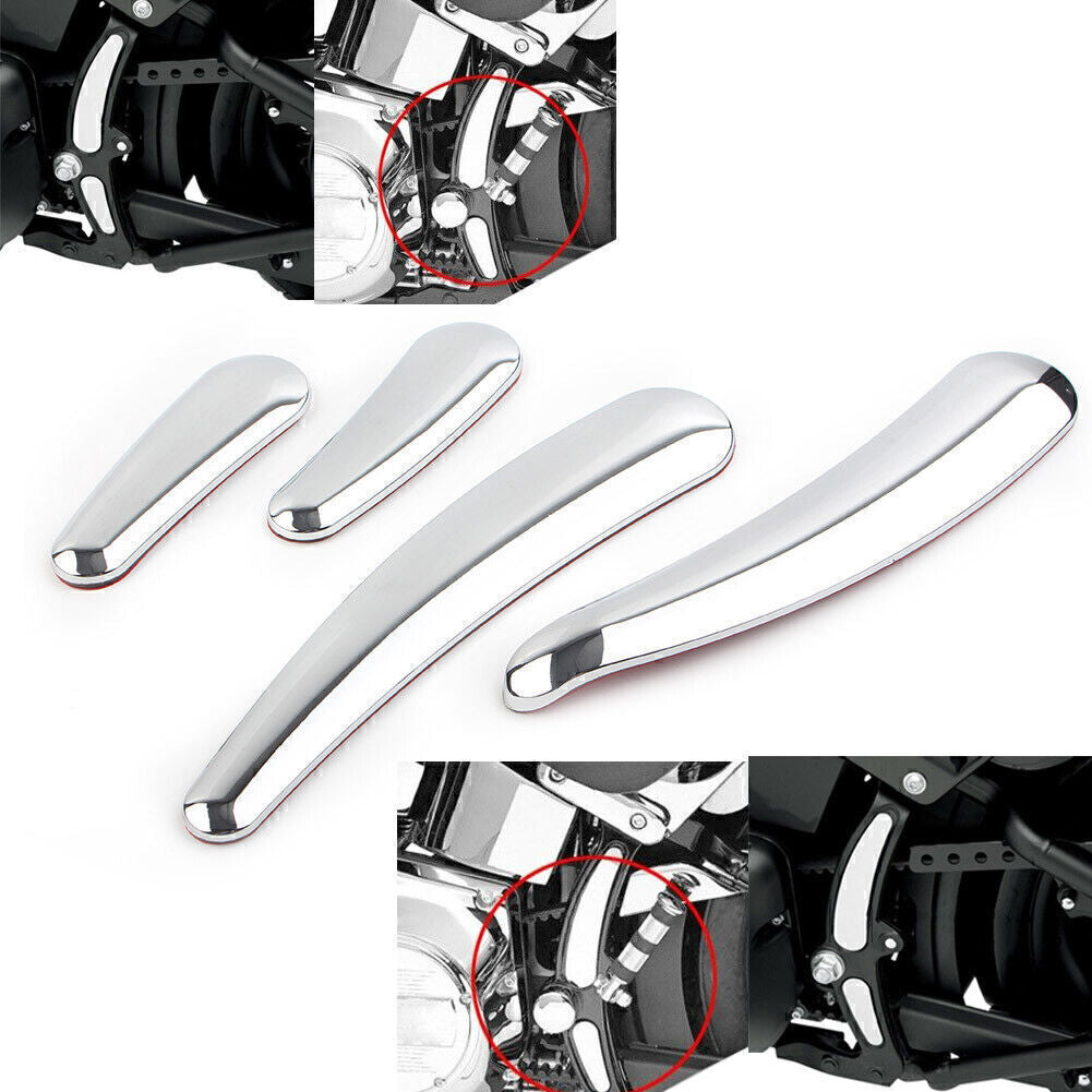 ya 5 8.7 for Harley Softail Models 08-up 4x Chrome Curved Swingarm F for Ram e Insert Set