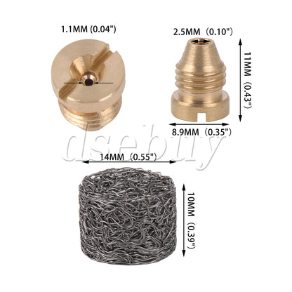 ya 26 10Pieces Brass Thread Nozzle 1160psi 1.1mm Mesh Filter for Snow Foam Lance