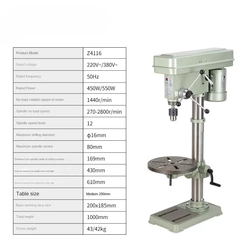 ya 26 Desktop Drilling Machine Woodworking Diy Small Milling Machine Z4116 380V
