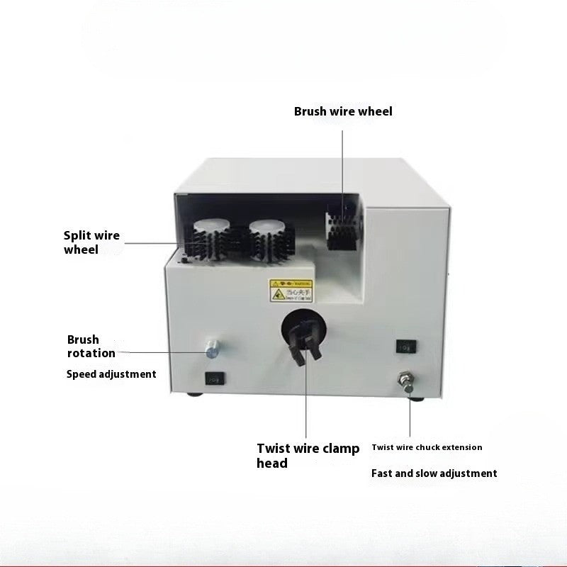 Shielded Wire Brushing, Splitting, and Twisting Machine Electric Woven Mesh Cabl