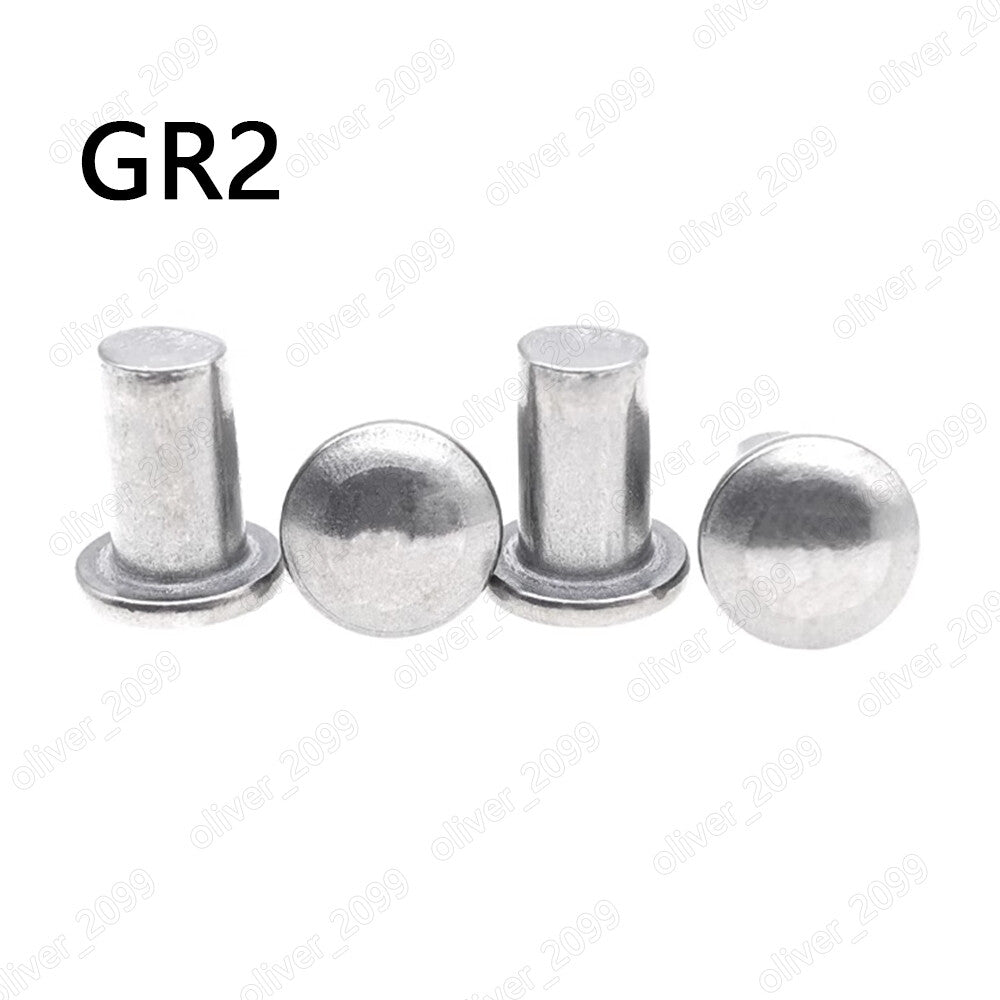Titanium GR2 Round Head Solid Rivets M4 M5 M6 M7