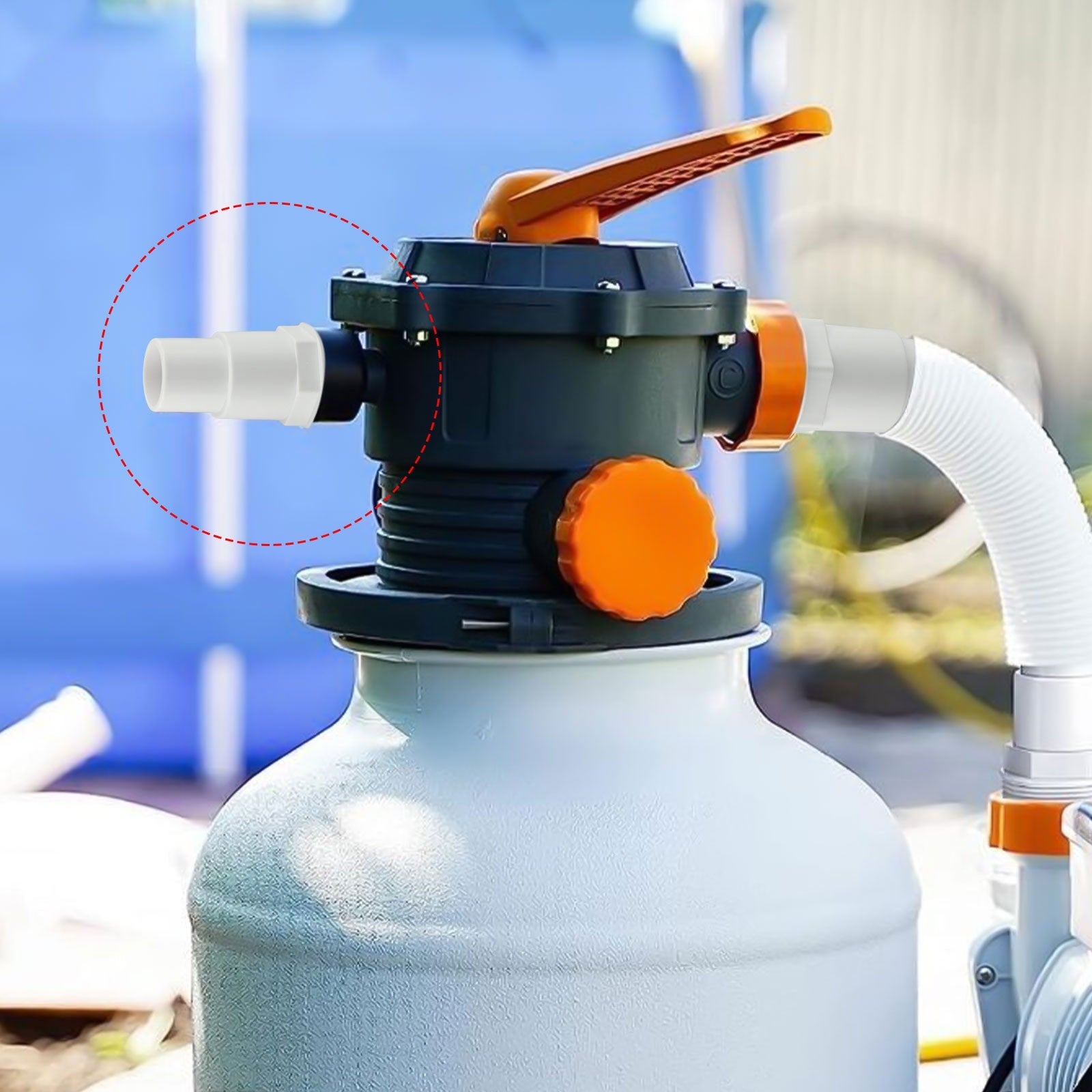 ya 14 Pool Filter Pump Hose Adapter 1 1/4in-1 1/2in Thread 1.5in Fitting PVC 417-6060