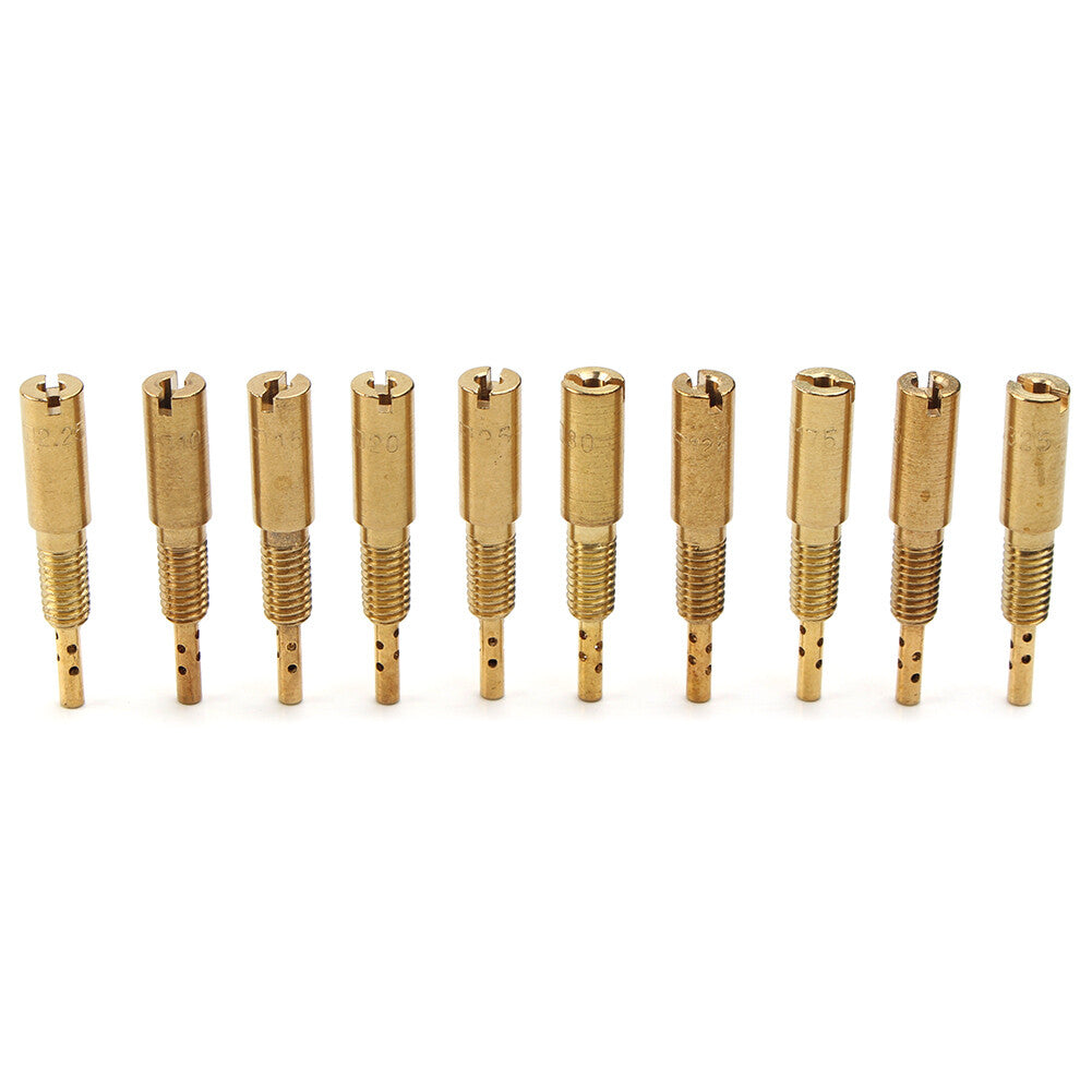 ya 3 6.23 Carburetor Pilot Jets Kit 10pcs Fit For VM/TM/TMX AX100 #10-#32.5 Motor