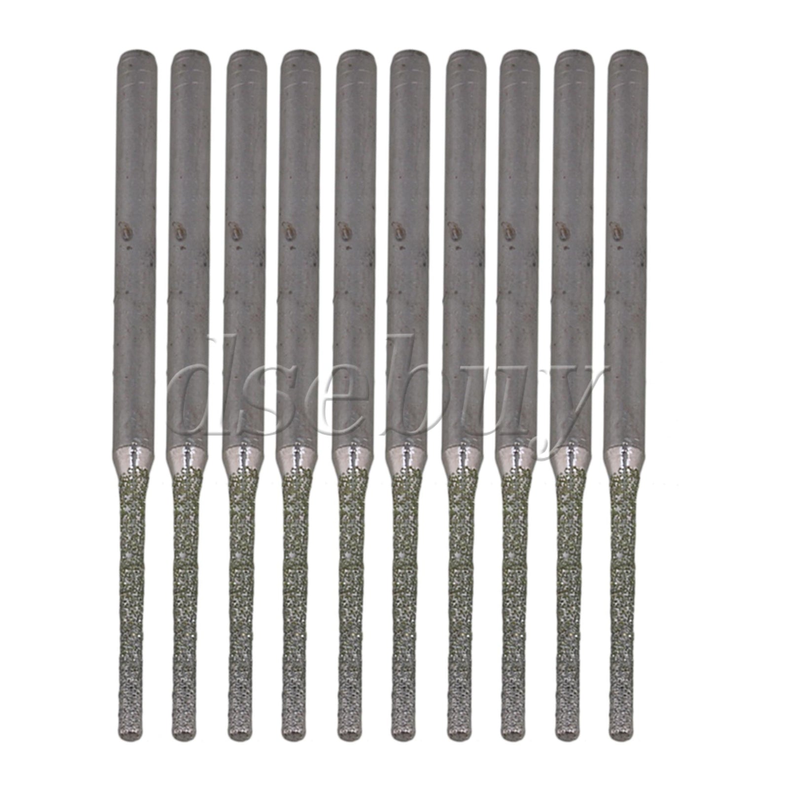 ya 25 0.15CM Light Extended Diamond Coated Drilling Bits Tools Set of 10 Silver