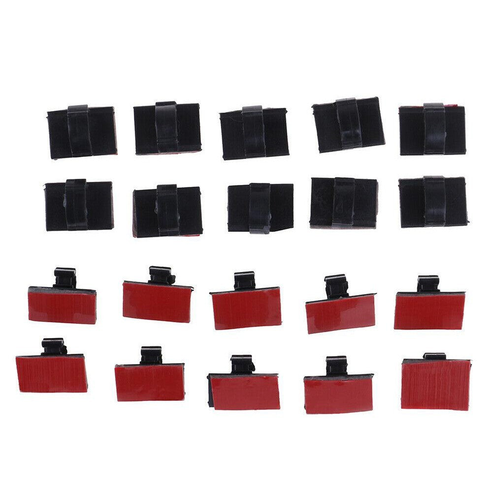 ya 5 8.7 10Pcs Self-Adhesive Wire Cable Clamp Clip Holder For Car Organizer