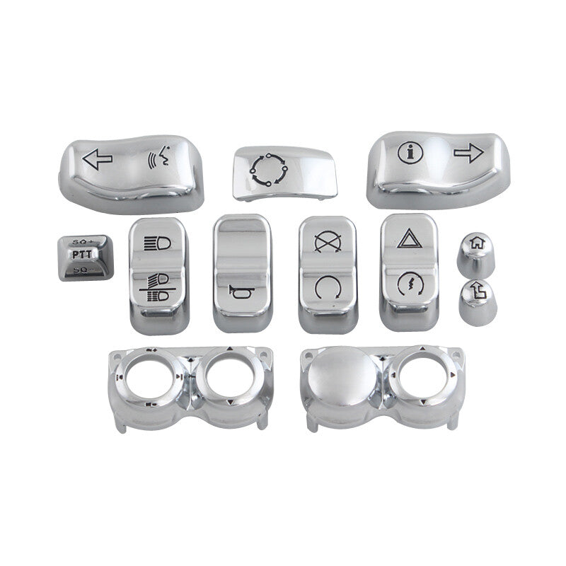 ya 1 7.4 13 piece for MAN ual switch housing protective cover suitable for Harley Street Road Glide chrome alloy