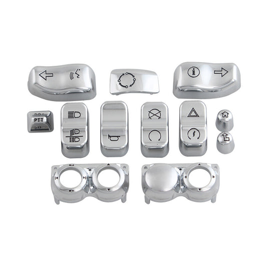 ya 1 7.4 13 piece for MAN ual switch housing protective cover suitable for Harley Street Road Glide chrome alloy