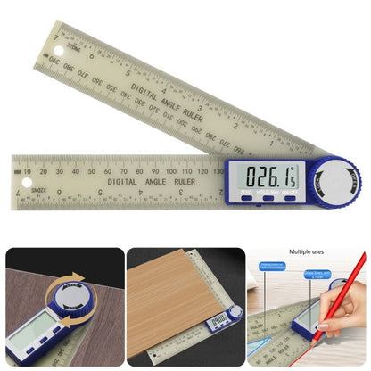 ya 14 Angles Measuring Tool 360 Ranges Clear LCD Display Ergonomic Protractor Ruler
