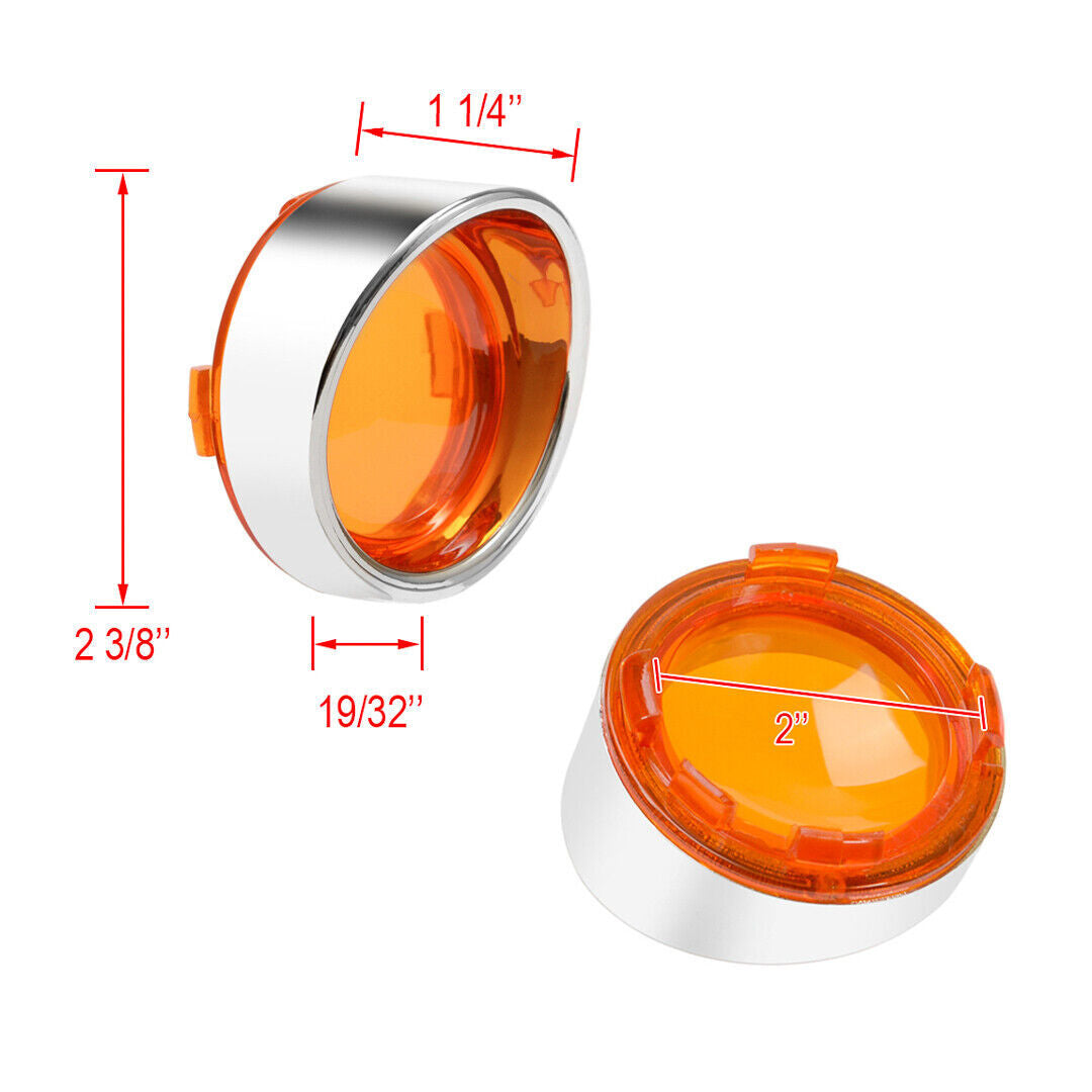 ya 5 8.7 Amber turn signal light lens cover f for Ram e sunshade for Harley Road King Softail