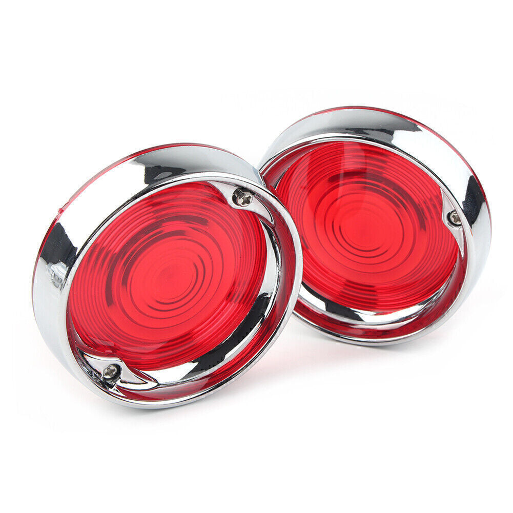 ya 1 7.2 Turn Signal Light Red Lens Cover Bezels Visor Ring for Harley Touring Road Glide