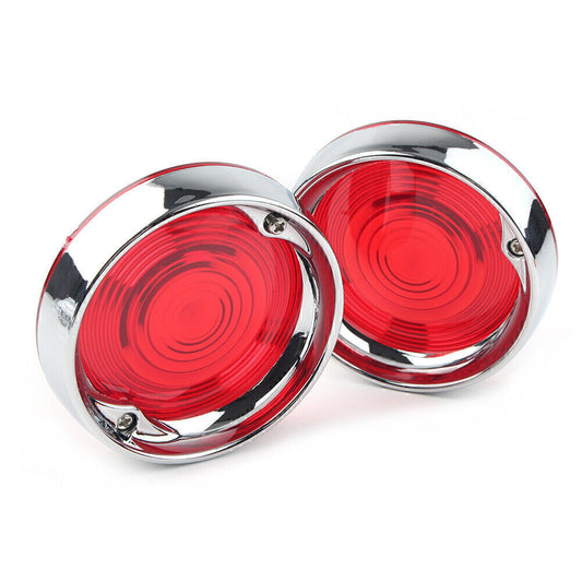 ya 1 7.2 Turn Signal Light Red Lens Cover Bezels Visor Ring for Harley Touring Road Glide