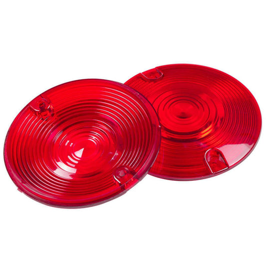 ya 5 6.16.2 Red Turn Signal Light Lens Covers Fit for Harley Touring Electra Glide Road King