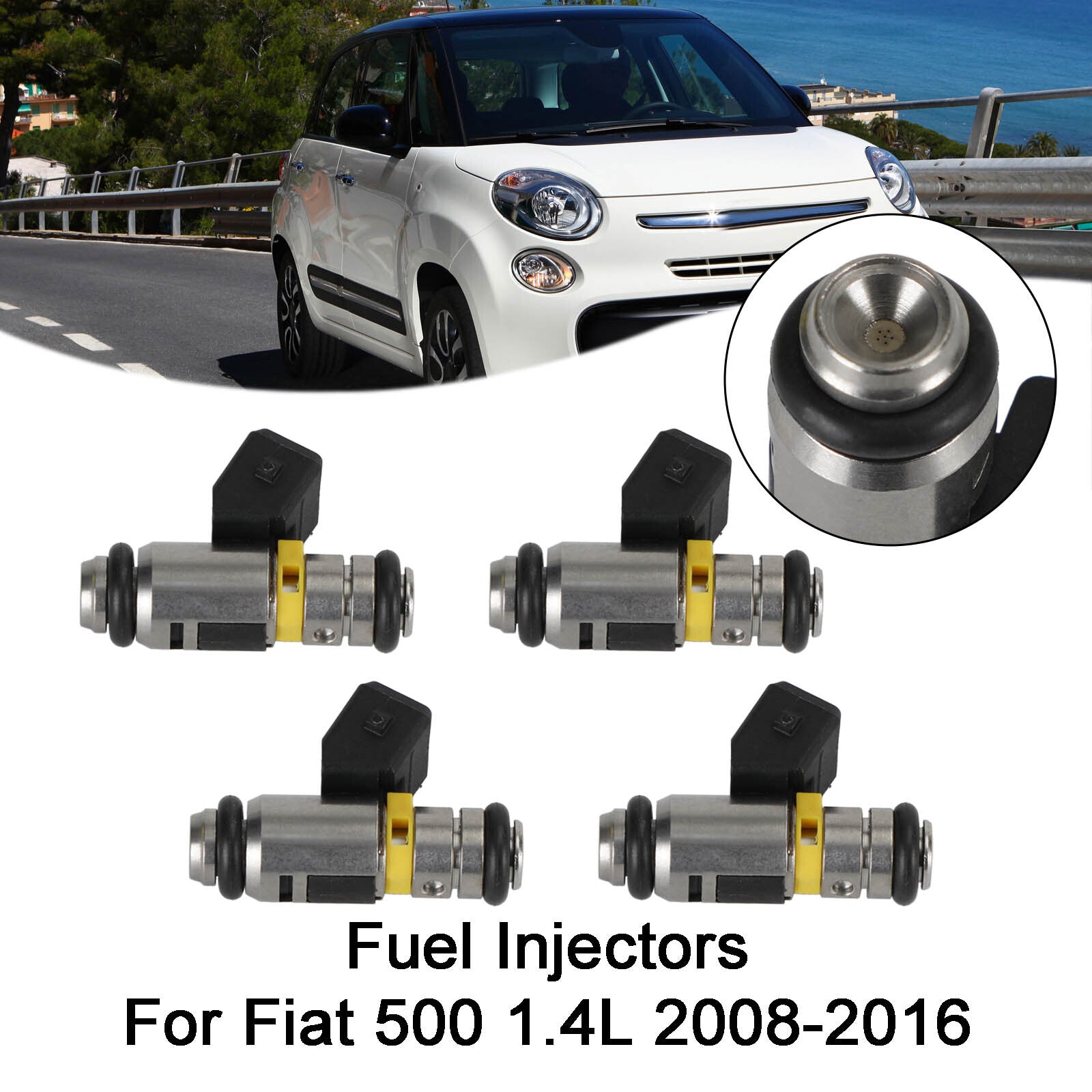 ya 1 8.5.4 4PCS Fuel Injectors IWP160 for Fiat Punto 500 Doblo Qubo for KA U1