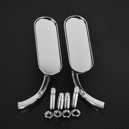ya 4 6.21 Motorcycle for Mini Oval Rearview Mirror Chrome Fit for Harley Sportster XL Softail