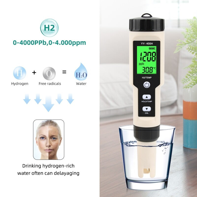 ya 26 Professio l Temperature Hydrogen-Rich Meter Digital Water Quality Tester Pen