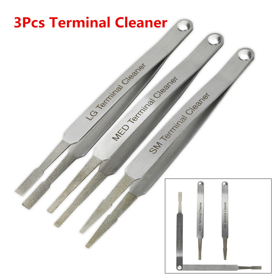 ya 3 6.24 Automotive Diamond Grip Electrical Connector Terminal Cleaner Hand Tool Kit 3x