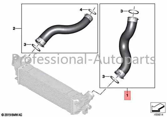 ya 1 8.5.1 11618580078 Charging air hose pipe for X3 G01 G02 G08 X3 18d 20dX 20i 20iX