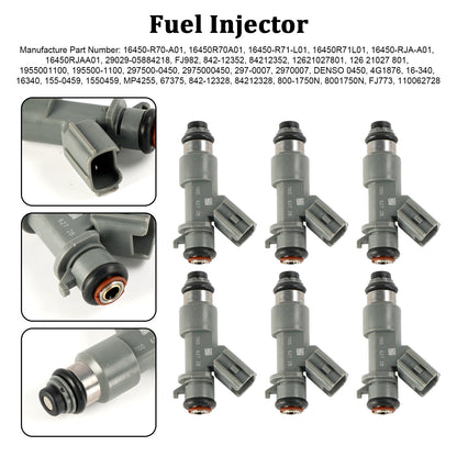 ya 1 8.12 baidi 6PCS Fuel Injector 16450-R70-A01 For Accord Crosstour MDX 3.0L 3.5L 3.7L V6