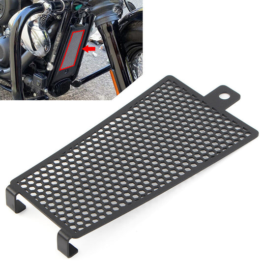 ya 1 7.8 Oil Cooler Radiator Grille Cover for Harley Softail Deluxe Low Rider 18-22 Black