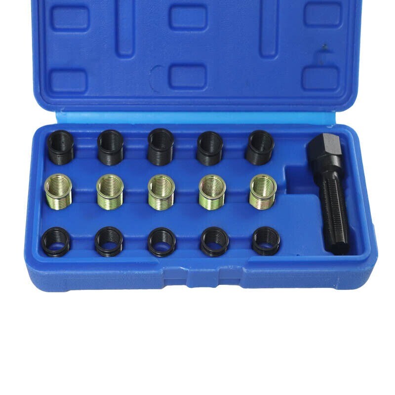 ya 26 16pcs 14mm Spark Plug Rethread Kit Thread Repair M14x1.25 Cylinder Head Helicoil