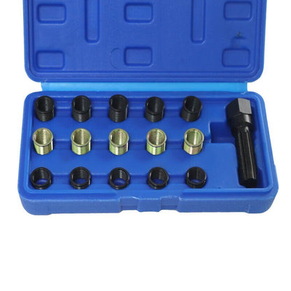 ya 26 16pcs 14mm Spark Plug Rethread Kit Thread Repair M14x1.25 Cylinder Head Helicoil
