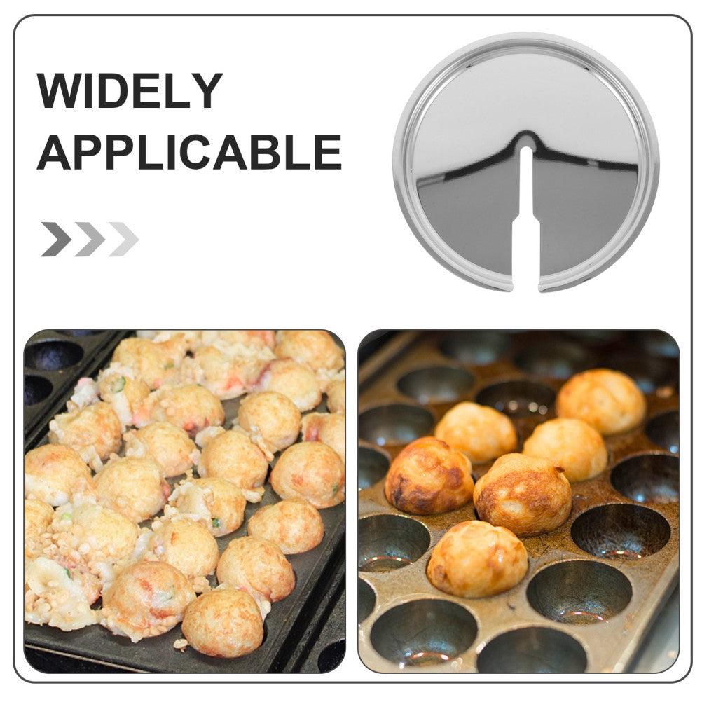 ya 26  Baking Funnel Cover: Stainless Steel Pan Lid For Meatball Preparation And