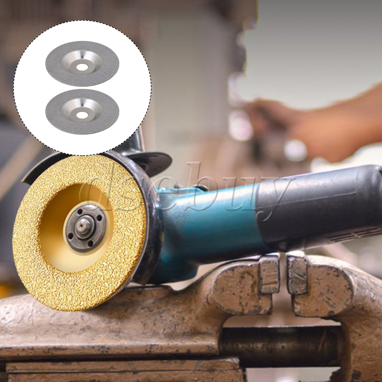 ya 17 2 Pieces Metal Grinding Disc Wheels for Edge Polishing Shaping 4   OD