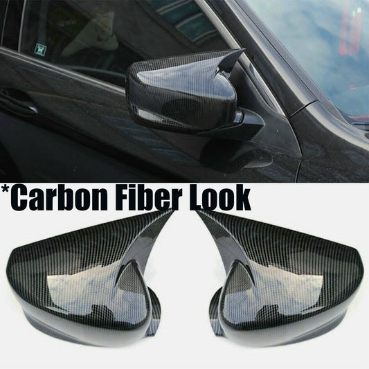 ya 11 10.28 Horn Style Pair Carbon Fiber Rear View Mirror Cover for Honda Accord 8th 08