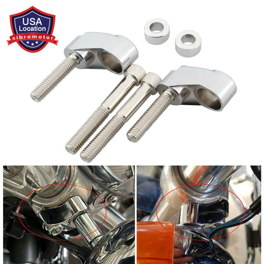 ya 5 6.16.2 39-49mm Front Turn Signal Bracket Relocation Kit for Harley Softail Dyna XL 883