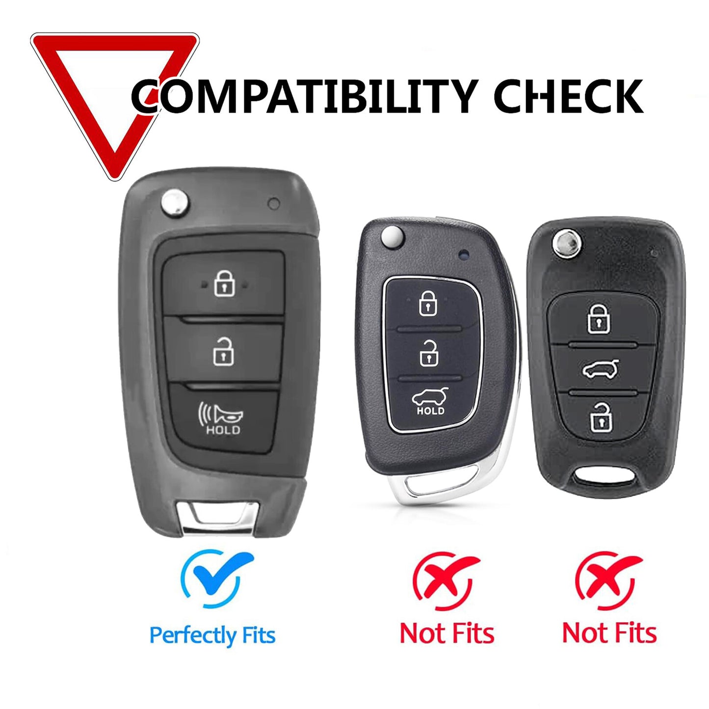 ya 5 8.7 3-Buttons Remote Key Case Cover Shell for Hyundai Accent for Elantra Verna Solaris