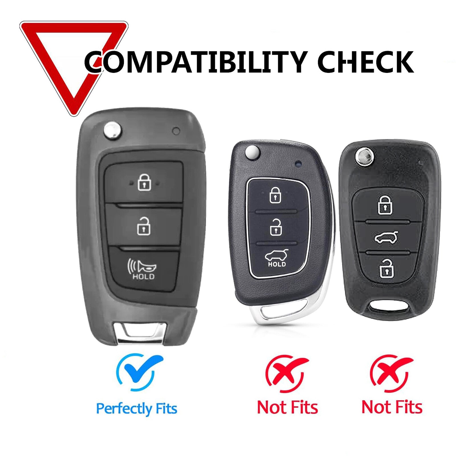 ya 5 8.7 3-Buttons Remote Key Case Cover Shell for Hyundai Accent for Elantra Verna Solaris