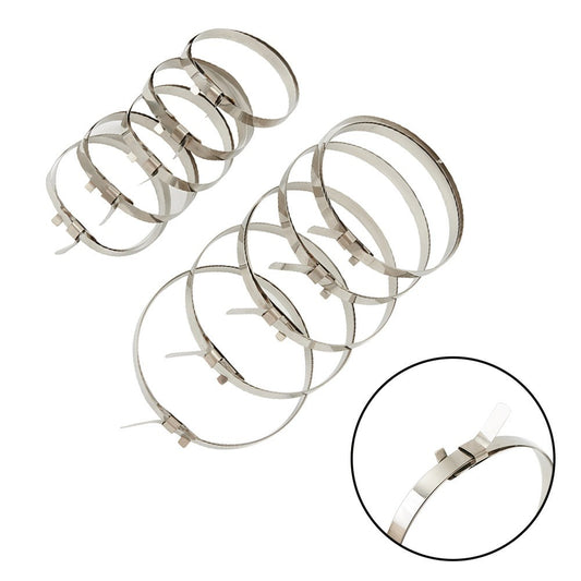 ya 3 6.25.3 10pc UniversalCV & Tie Rod Boot Clamp 10*7mm 19*10mm Stainless Steel Crimp Clamp