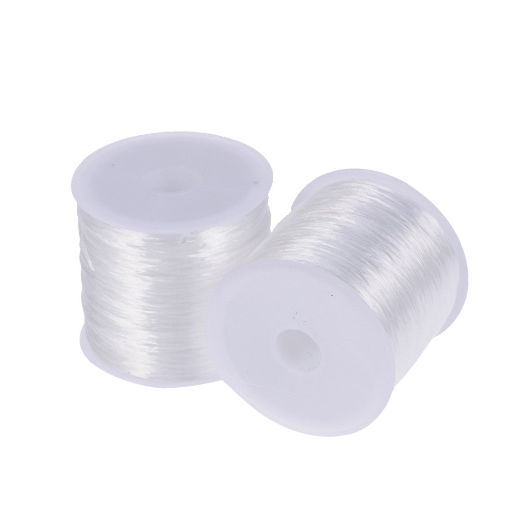 ya 1 7.7 2 Rolls Buddha Beads Elastic Thread Stretchy String for Bracelets Rope