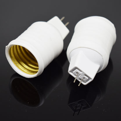 ya 14 4pcs White G4 Male to E27 Female Socket LED Halogen CFL Light Bulb Lamp Adapter