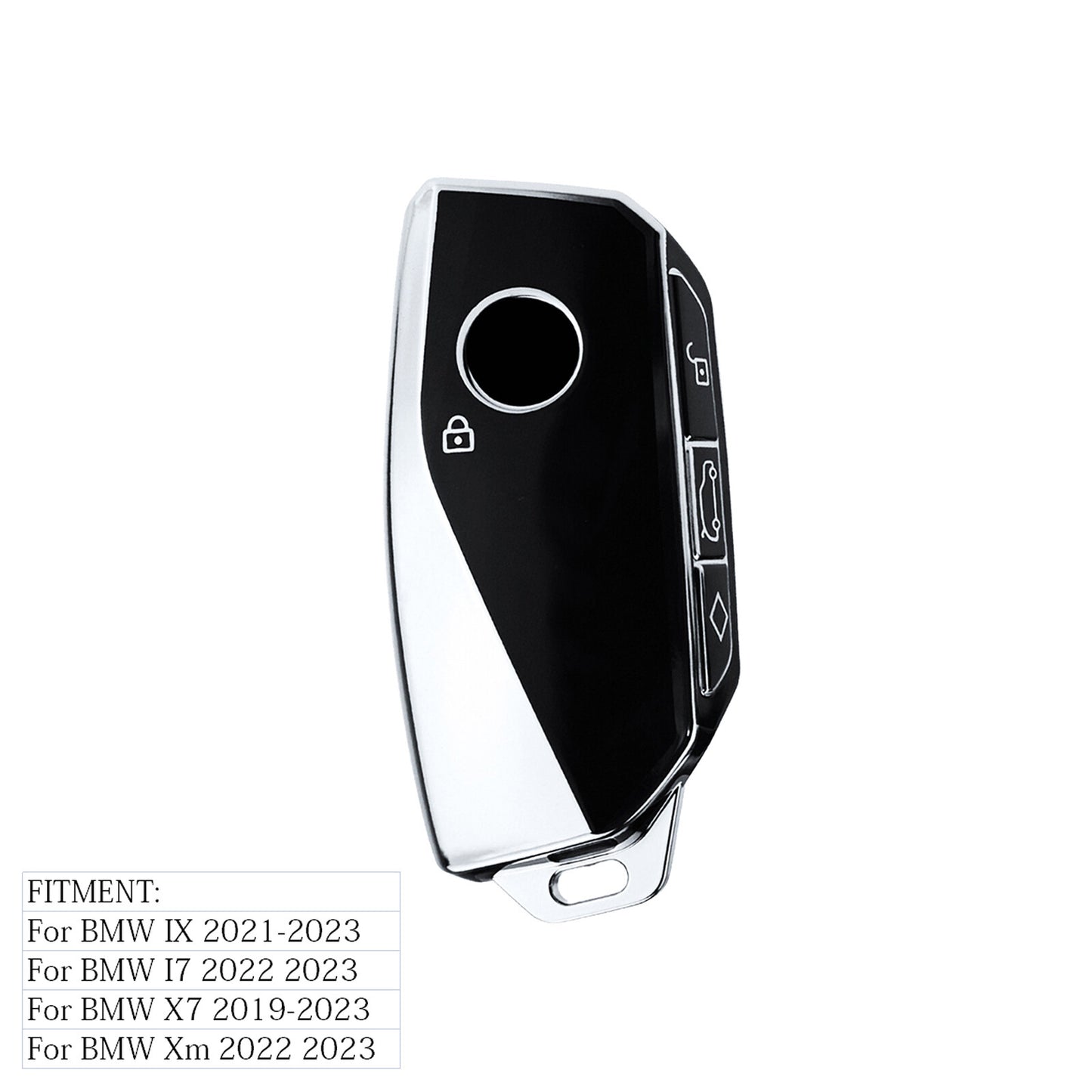 ya 5 8.7 Car Remote Key Fob Case Cover Black Holder Leather for BMW Ix X7 I7 Xm