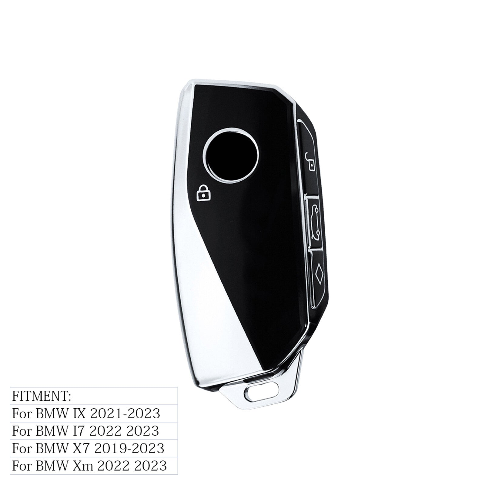 ya 5 8.7 Car Remote Key Fob Case Cover Black Holder Leather for BMW Ix X7 I7 Xm