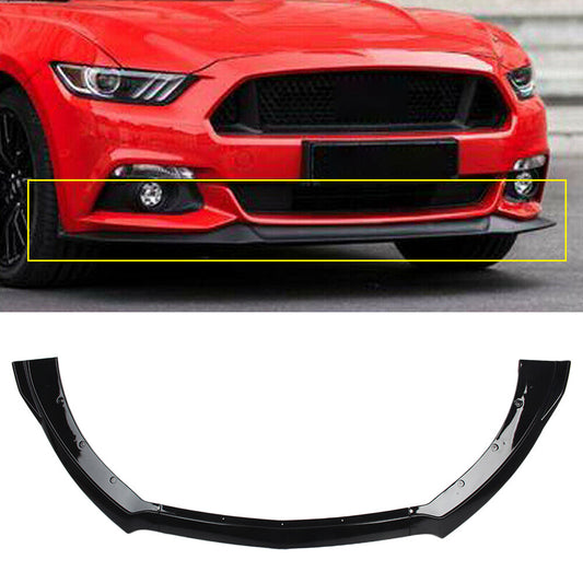 ya 4 6.17 Front Bumper Lip Chin Spoiler Wing Body Kit Black for Ford for Mustang 2015-2017