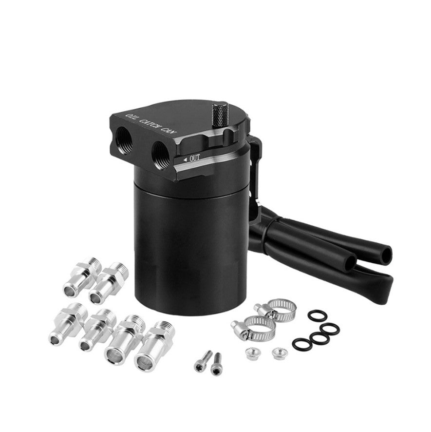 ya 27 7.20 300ml Universal Aluminum Car Oil Catch Can Polish Baffled Reservoir Tank US Ship