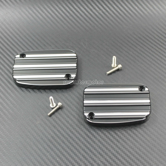 ya 4 6.17.2 One Pair Brake Master Front Cylinder Cover Fit for Harley FLHT FLTR CVO VRSCD