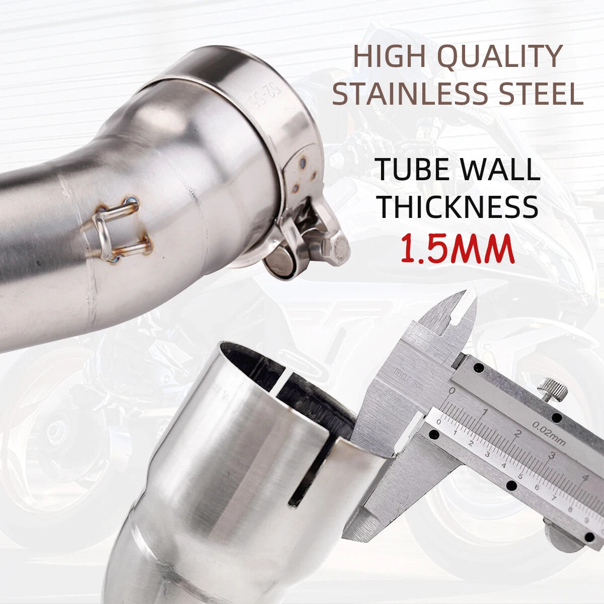 ya 5 8.7 Slip-On Pipe System Full Set Link Pipe Middle Pipe for Kawasaki ZX 10R 2008-2020